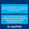 Dr. Maxwell Serotonin And Dopamine Supplements With Mood Probiotic 5In1 Support For (1) Dopamine (2) Serotonin (3) Mood (4) Relaxation (5) Focus & Brain 60 Capsules