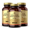 Solgar Calcium Magnesium Plus Zinc 100 Tablets (Pack Of 3) - Promotes Healthy Bones And Teeth - Supports Nerve & Muscle Function - Non-Gmo Vegan Gluten Free Dairy Free Kosher 100 Total Servings