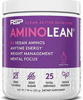 Rsp Nutrition Vegan Aminolean Pre Workout Energy (Acai 25 Servings) With Truefit Protein Powder (Chocolate 2 Lb)