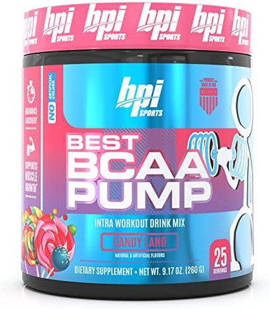 Bpi Sports Best Bcaa Pump Bcaa Powder Intra Workout Sports Drink With Branched Chain Amino Acids For Hydration & Recovery For Men & Women Candy Land 25 Servings
