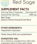 HerbEra Red Sage 120 Capsules, 1000 mg, Red Sage (Dan Shen, Salvia Miltiorrhiza) Dried Root (120 Capsules)