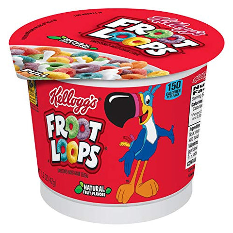 Kellogg's Froot Loops Breakfast Cereal, Good Source of Fiber, 15g Whole Grains, Giant Size, 23 oz