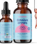 JoySpring Genius Drops and Vitamin C School Backup Bundle Kids Vitamins Naturally Sourced NonGMO NonAlcoholic Liquid Formula Immunity Health Support Vegan and Vegetarian Supplement Drops