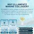 Ellamentz Marine Collagen Gummies For Women - Hydrolyzed Marine Collagen Peptides With Prebiotics & ProbioticsHyaluronic Acid NiacinamideVitamin C Supplement For Hair Nail Sk N J Int Health 120 Counts