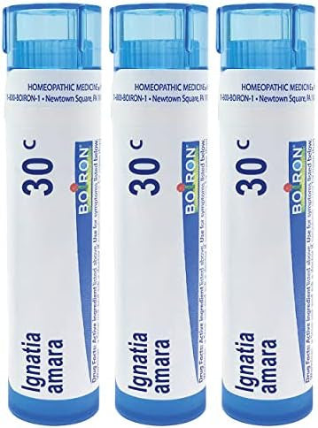 Boiron Ignatia Amara 30C Homeopathic Medicine For Apprehension Hypersensitivity To Stress Pack Of 3 (240 Pellets)