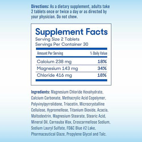 Slowmag Muscle & Heart Magnesium Chloride Supplement With Calcium 60 Count Supports Muscle Relaxation Heart Nerve & Bone Health High Absorption