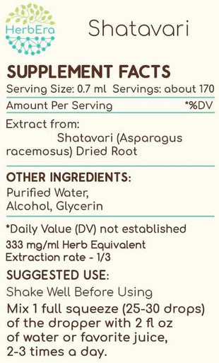 Shatavari A120 (2pcs) Alcohol Herbal Extract Tincture, Super-Concentrated Shatavari (Asparagus Racemosus) Dried Root (2x4 fl oz)