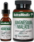 Nutramedix Energy Support Bundle Includes Adrenal Energy Support Liquid Drops And Magnesium Malate Capsules For Energy & Athletic Support No Caffeine 2Piece Supplement Set