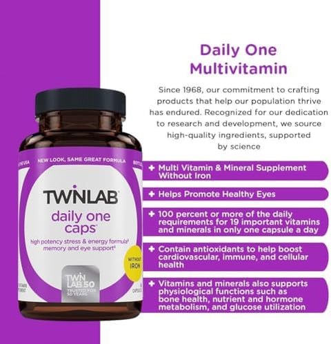 Twinlab Daily One Without Iron And With Florglo 60 Count