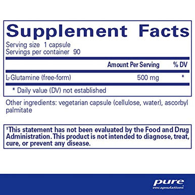 Pure Encapsulations LGlutamine 500 mg 90 vcaps