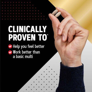 GNC Mega Men Multivitamin Caplets Clinically Proven to Feel Better Immune Support Energy Support Antioxidants B Vitamins Vitamin D-3 Timed Release 180 count 90 day supply