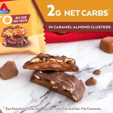 Atkins Caramel Almond Clusters Gluten Keto Snack Bars With Lemon Bar 16 Count