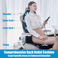 Comrelax Portable Back Massager With Heat & Vibration - Deep Tissue Pain Relief For Shoulder Back Lower Back And Thighs - Office Chair Massage Pad Ideal For Men And Women
