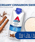 Atkins Creamy Cinnamon Swirl Protein Shake 15G Protein 12 Count And Atkins Endulge Peanut Butter Cups 20 Count Bundle