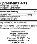 Douglas Labs, Hyaluronic Acid, 60 vegcaps