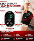 Nourish Nest Knee Massager With Heat And Red Light Cordless Heated Knee Brace With 3 Heat/3 Vibration/5 Light Levels Red Lights With 660Nm & 850Nm 5000Mah Massager For Knee Elbow Shoulder