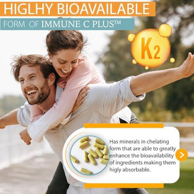 Quercetin 1,000Mg, Vitamin C 1,000Mg, Zinc 50Mg, Vitamin D3 5,000Iu, Selenium, Copper, Acerola, Ginger, Rutin, Bitter Orange, Rose Hips, Echinacea, Immune C Plus, 14 In 1 Immune C Plus (60 Count)