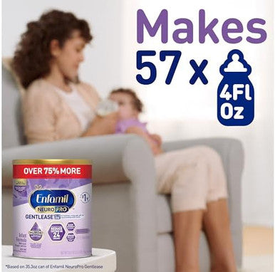 Enfamil Neuropro Gentlease Baby Formula Brain Building Dha Humo6 Immune Blend Designed To Reduce Fussiness Crying Gas & Spitup In 24 Hrs Prebiotics To Promote Softer Stools Baby Milk 27.4 Oz
