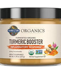 Garden Of Life Organics Turmeric Booster Inflammatory Response Powder - 30 Servings 50Mg Curcumin (95 Curcuminoids) & Probiotics Organic Non-Gmo Vegan & Gluten Free Herbal Supplements