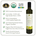 WellEatable Ultra High +1,500 mg/kg Polyphenol Rich Olive Oil, 2025 NYIOOC Gold, Early Harvest, Organic Extra Virgin Olive Oil from Italy, Lab Tested, Cold Extracted for Phenolic Shot, 16.9 fl oz
