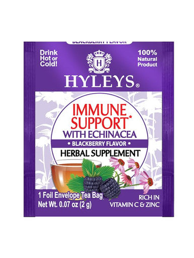 Hyleys Immunity Tea with Ecea BlackBerry Flavor - 25 Tea Bags (1 Pack) - Support Your Immune System