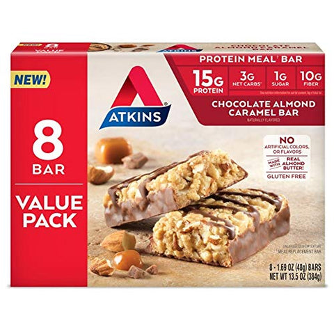 Atkins Double Fudge Brownie Protein Meal Bar High Fiber 15G Protein 1G Sugar 4G Net Carb Meal Keto Friendly