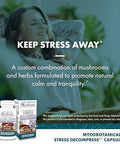 Host Defense Mycobotanicals Stress Decompress Capsules Mushroom Supplement With Lemon Balm & Ashwagandha Root With Reishi Lion'S Man & Skullcap 60 Capsules (30 Servings)
