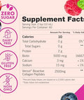 Zena Nutrition Liquid Collagen Peptides And Biotin Mixed Berry 20.3 Fl Oz + Organic Supergreens Greens Powder 70+ Superfoods Mixed Berry 30 Servings