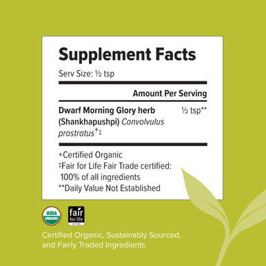 Banyan Botanicals Organic Shankhapushpi Powder Convolvulus Prostratus For Promoting Brain Support, Calmness & More* 1/2Lb Non-Gmo Sustainably Sourced Vegan