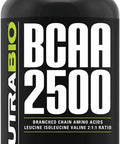 Nutrabio BCAA 2500 Branched Chain Amino Acids Support Muscle Growth and Prevent Muscle Breakdown 250 Capsules