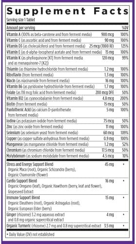 New Chapter Men'S Multivitamin For Immune Stress Heart + Energy Support With Fermented Nutrients - Every Man'S One Daily Made With Organic Vegetables & Herbs Non-Gmo Gluten - 72 Ct