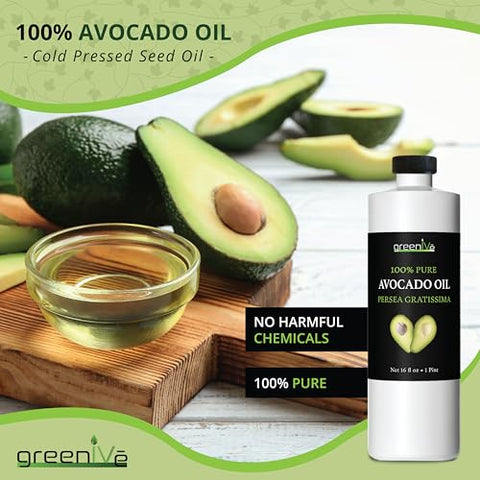 GreenIVe - Avocado Oil - 100% Pure Avocado Oil - Cold Pressed - Virgin - Exclusively on Amazon (16 Ounce) Ã¢â‚¬Â¦
