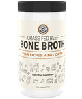 Left Coast Performance Beef Bone Broth Powder for Dogs and Cats - Human Grade Grass-Fed for Picky Eaters - Supports Joints and Gut Health - Single Ingredient Dog Food Topper for Dry Food 8oz