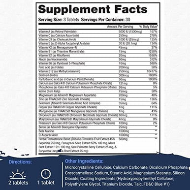 Gaspari Nutrition Anavite Xt: Multivitamin And Mineral Complex For Men Enhanced Muscle Growth And Recovery Testosterone Support 90 Tablets