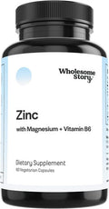 3in1 Zinc Picolinate Magnesium Glycinate Supplements with Vitamin B6 Reproductive Fertility Health Hormone Balance Immune System Support PCOS Support 60 Vegetarian Capsules