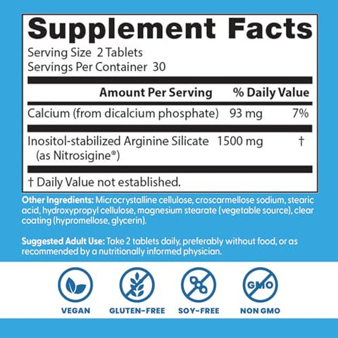 Doctor'S Best Fast Acting Arginine Complex - L Arginine Supplements For Men & Women Helps Nitric Oxide Level Blood Flow & Cardiovascular Health Support 1500 Mg Per Serving Vegan 60 Tablets