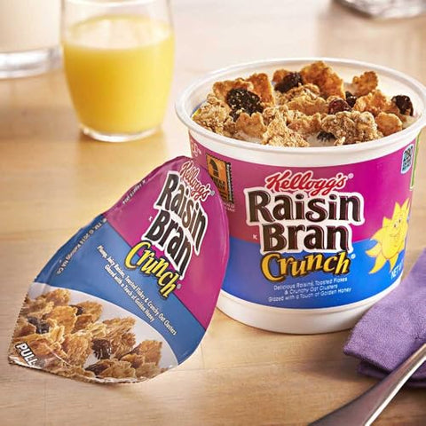 Kellogg's Raisin Bran Crunch Breakfast Cereal, Good Source of Fiber, Large Size, 19.7 oz