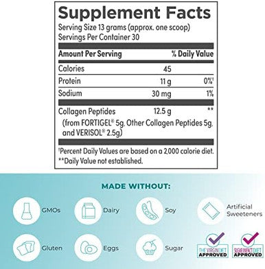 Collagen Peptides Powder - Reignite Wellness By Jj Virgin - Collagen Peptides Powder Supplement - Hair, Skin & Nails Support - Muscle & Joint Support Supplement (30 Servings, 390 Grams)