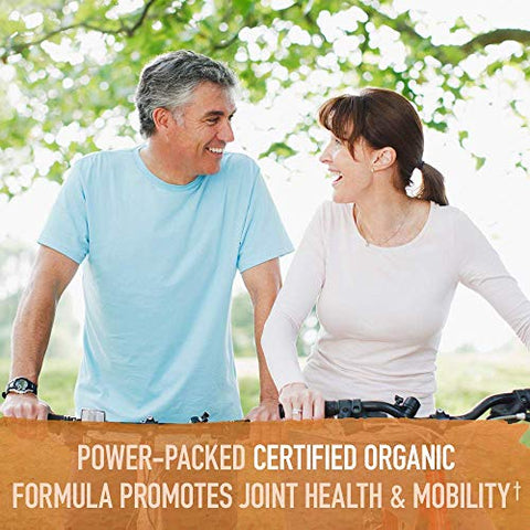 Garden Of Life Organics Maximum Strength Turmeric Joints & Mobility Support 30 Tablets - 500Mg Curcumin (95 Curcuminoids) Black Pepper - Organic Non-Gmo Vegan & Gluten Free Herbal Supplements