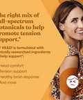 Eu Natural My Head Headache Vitamins Sensitivity, Tension, Comfort, Healthy Head Function For A Clear Mind Fast Acting Magnesium, Feverfew, Boswellia, Vitamin D, Ginger, & More 60 Soft Capsules