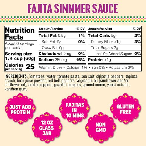 Somos, Sauce Simmer Fajita, 12 Ounce
