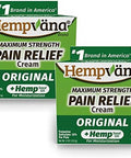 Hempvana Relief Cream 2 Pack with Seed Extract Relieves Inflammation Muscle Joint Back Knee Nerves and Arthritis Made in USA 3oz Paraben Free Vegan Cruelty Free As Seen On TV
