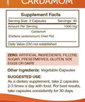 Secrets of the Tribe Cardamom 60 Capsules, 1000 mg, Cardamom (Elettaria cardamomum) Dried Pod (60 Capsules)