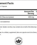 Swanson Full Spectrum Olive Leaf 400 Milligrams 60 Capsules