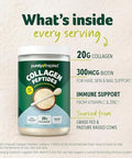 Purely Inspired Collagen Powder, 18 Single Serve Packets, Unflavored - 20G Collagen Peptides Protein Powder For Women & Men - Grass-Fed & Pasture Raised - Gluten-Free, Paleo & Keto-Friendly