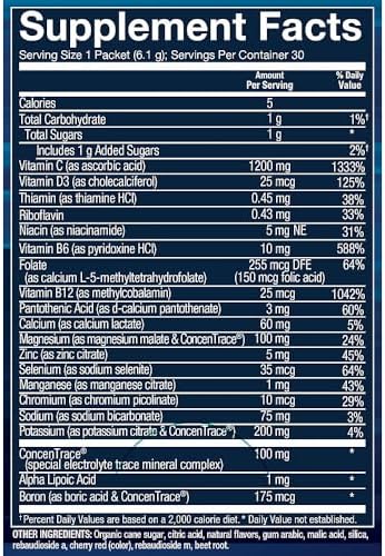 Bodytech Electrolyte Fizz Packets Supports Hydration Energy & Endurance With 1200Mg Vitamin C Watermelon (30 Packets)