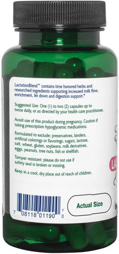 Vitanica Lactation Blend Lactation Supplement Breastfeeding Support Increase Breast Milk Supply and Flow Organic Fennel Milk Thistle Fenugreek Seed and More Non-GMO Vegan 60 Capsules