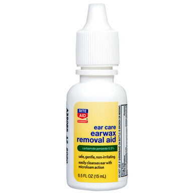 Rite Aid Earwax Removal Aid 0.5 fl oz. | Carbamide Peroxide 6.5% | Ear Wax Removal | Ear Wax Removal Drops | Ear Cleaner