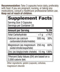 Nature's Way Calcium Magnesium Zinc 765 mg per serving Capsules, 100 Count