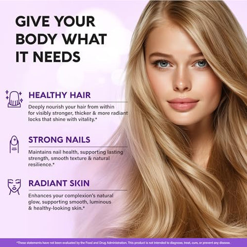 Nutraharmony Biotin 10000Mcg With Silicon - Pharmaceutical Grade Biotin Supplement For Women - Hair Growth Support Skin & Nails - Max Strength & 100 Bioavailability - Made In Usa - 120 Softgels 120 Days Supply